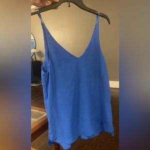 Blue blouse spaghetti straps